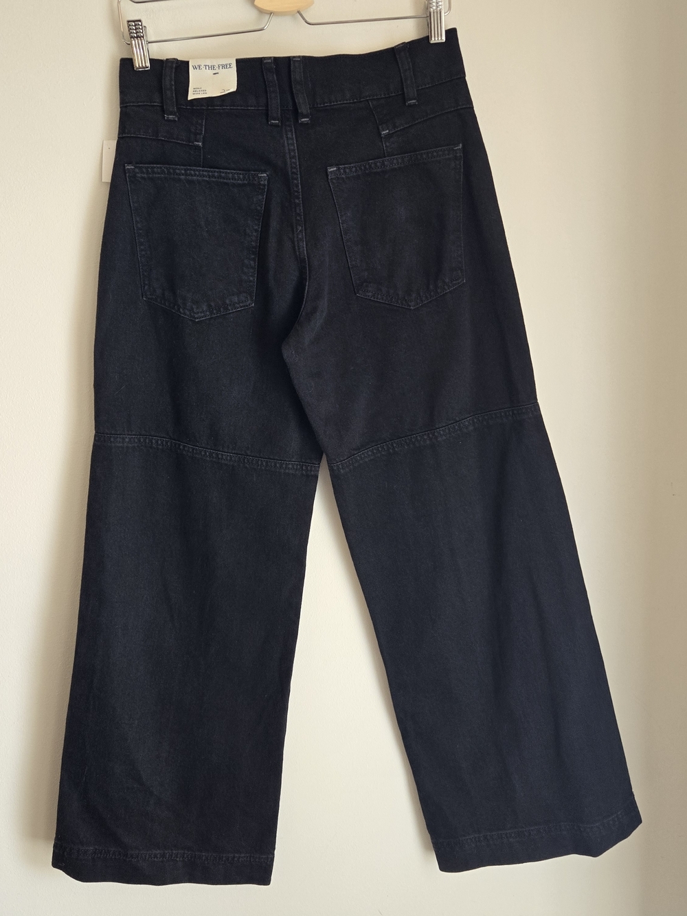 NWT We The Free Benji Black Wide-Leg Mid Rise Relaxed Jeans 27 - Picture 4 of 16